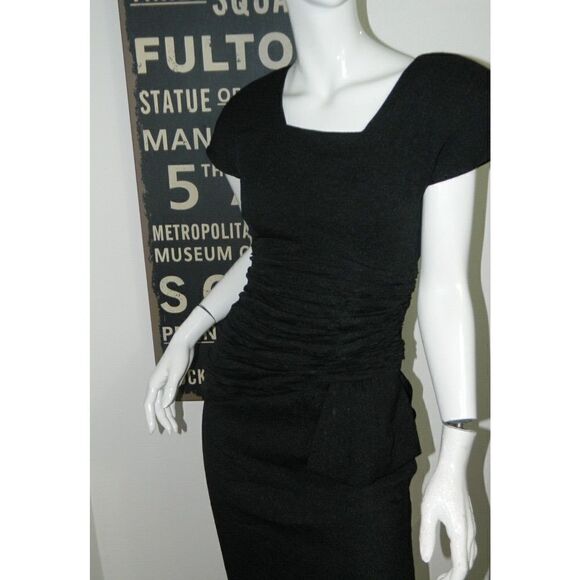 BB Collections Dress Size 4 Black Vintage 80's Cocktail Open Back Made USA - Picture 6 of 16